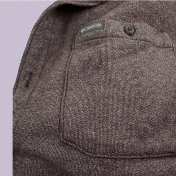 Mens Columbia Great Hart Mountain Shirt Jacket in Cordovan Heather- XXL - Picture 9 of 16